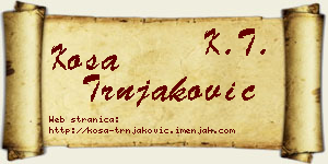 Kosa Trnjaković vizit kartica